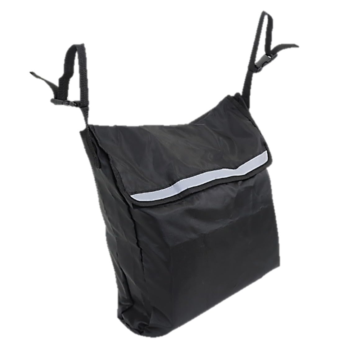

ST TS Wheelchair Bag, Large Capacity Wheelchair Storage Bag with Reflective Strips and Water-Repellent Finish, Perfect for Wheelchairs (Black)