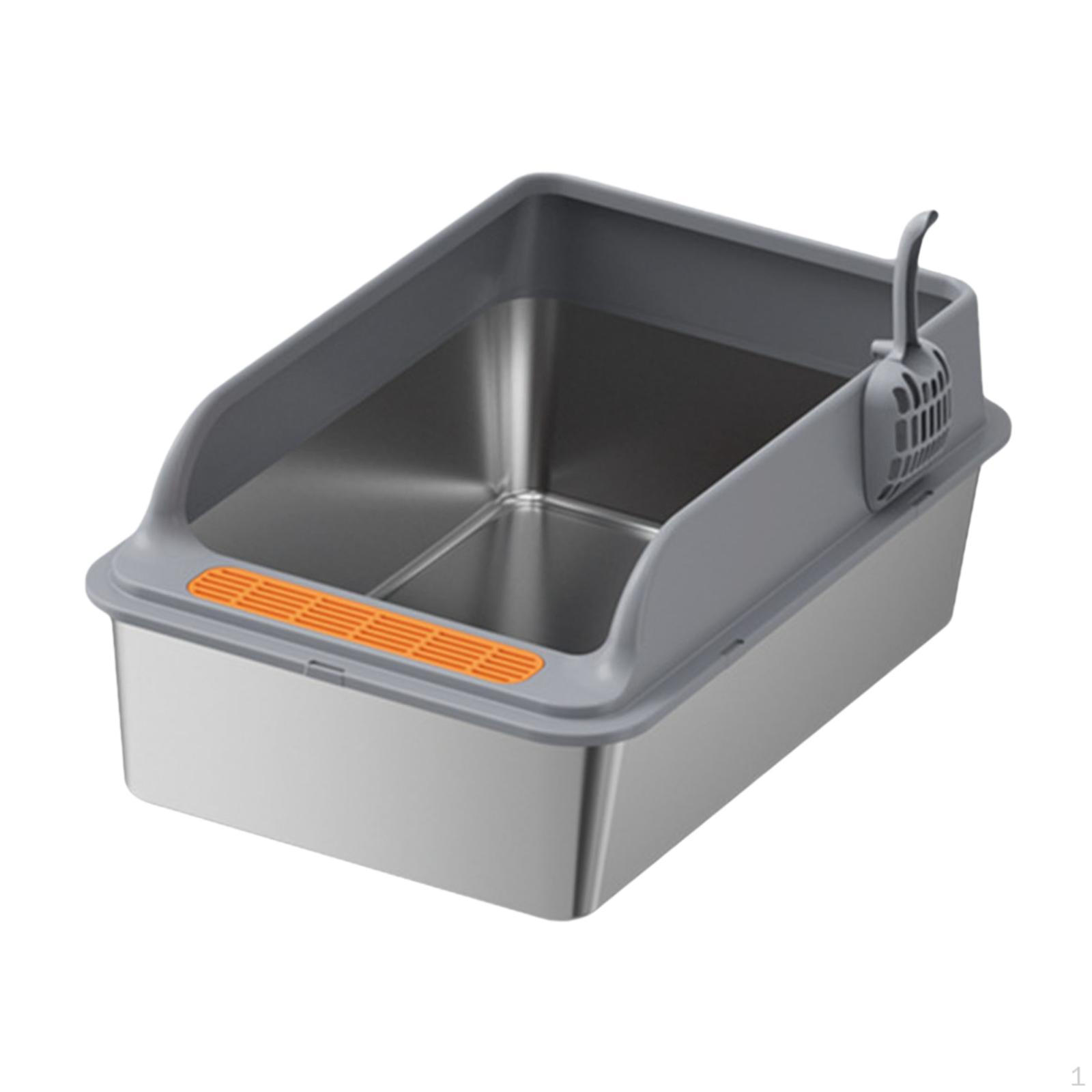 

Кошачий туалет Kitty Anti Splashing Low-Front Kitten Potty Toilet для кошек в помещении темно серый