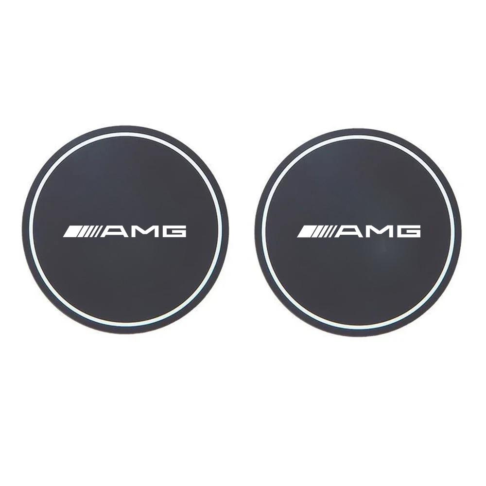 

2025 Горячие 2 шт. Автомобильная подставка под стакан/бутылку, противоскользящая подкладка-коврик из силиконового геля для Mercedes Benz AMG W204 W205 W203 W211 W212 W2