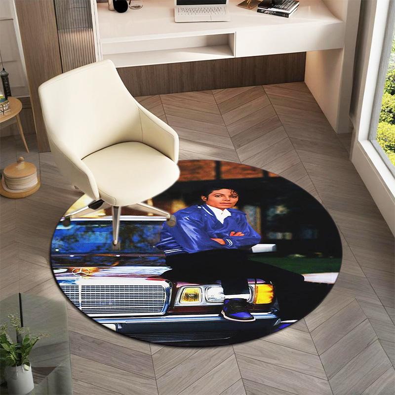 Renowned American Grammy Award Winning Singer Michael Jackson's Circular Carpet Is Soft, Home, Bedroom, Door Mat Decoration, and Non Slip Carpet F1