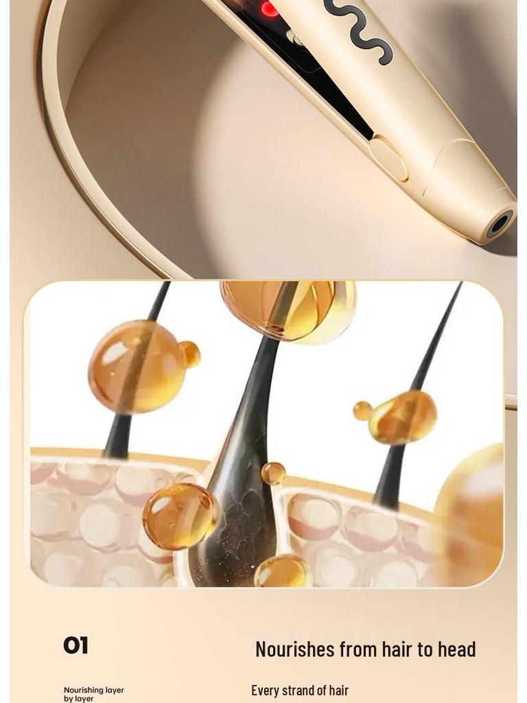 2-in-1 Hair Styling Tool: Long-lasting Straightener & Curling Iron, Gentle on Hair
