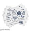 4pcs/6pcs Blue Placemats Suitable for Dining Table Decor - Elegant Rectangular Table Mats with Xmas Ornaments, Printed Holiday Table Setting for Banqu
