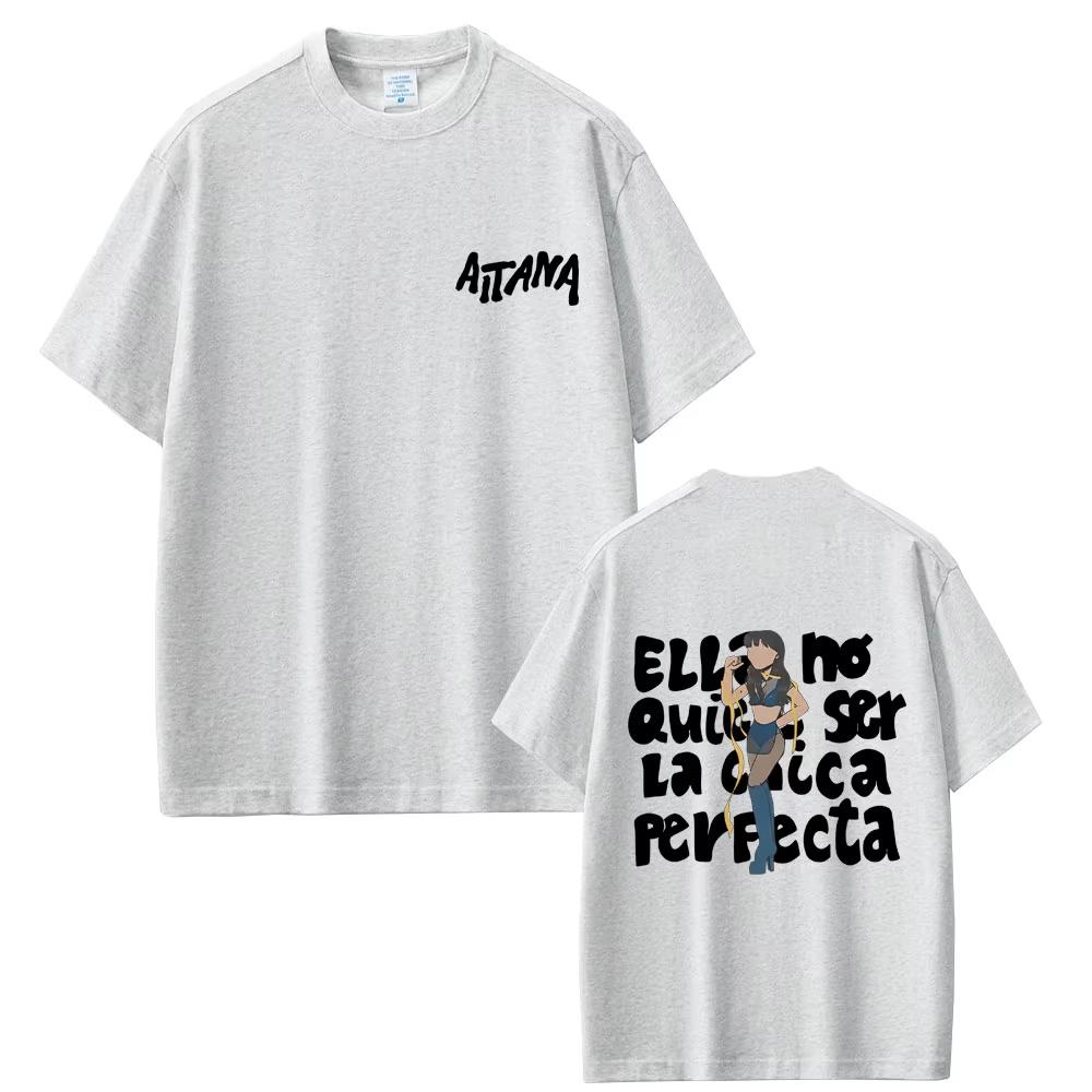 Singer Aitana Graphic Tshirt CUARTO AZUL Print T Shirts Men Women Fashion Pop Music Streetwear 2026 Vintage Tshirt Fans Gift