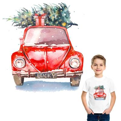 Snow Red Car Patch Heat Press Appliqued Fashion Diy Accessory Sticker Stripes Jeans Winter Patch Print On Hoodies