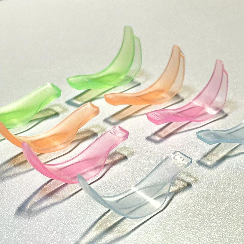 4 Pairs Jelly Color Eyelash Perming Pad, Colorful Reusable False Eye Lash Curler Patches and Lash Lift Shield Pad