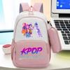 KPOP Nylon Two Piece Set School Backpack for Students with Cartoon Print and Pencil Case