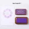 Retro Tin Box Stamp Pad Set: 8-Color Ink Pads for Rubber Stamp Journals and DIY Projects.