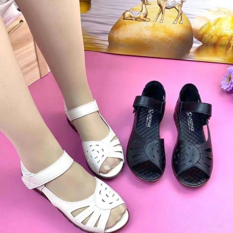 New Shoes Women Sandals Premium Mid Heels Platform Shoes Woman Premium Orthopedic Party Plus Size Chaussure Femme Yardage 41