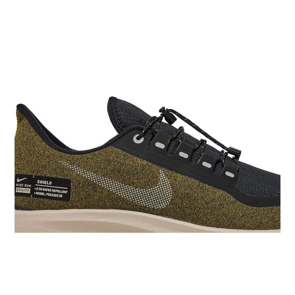 Nike Air Zoom Pegasus 35 Shield 'Olive Flak' (Unisex) Olive Flak / Metallic Silver Running Shoes AA1643 300