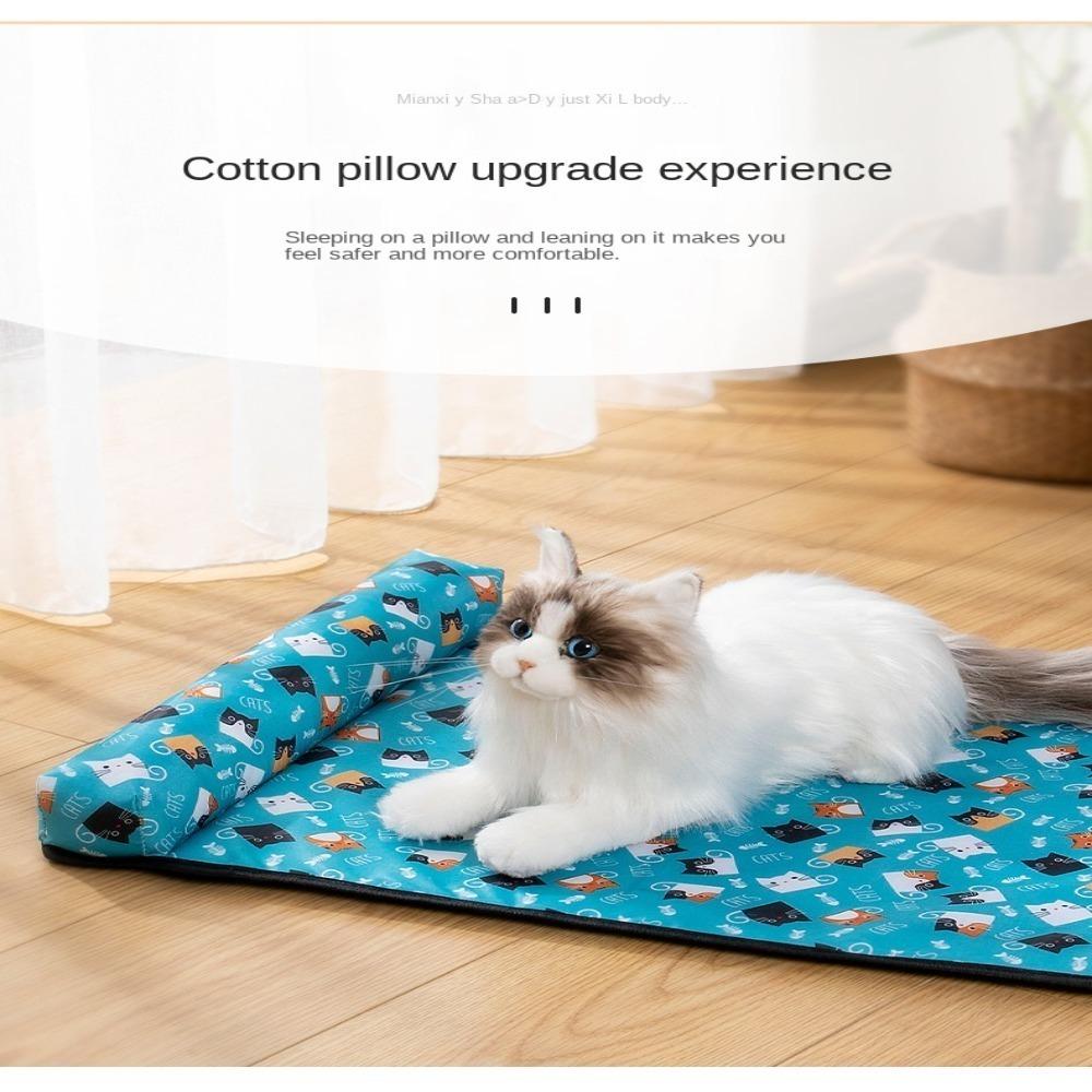 

Yellow Cooling Mat Blue Pet Mat Washable Ice Silk Pad Pet Supplies