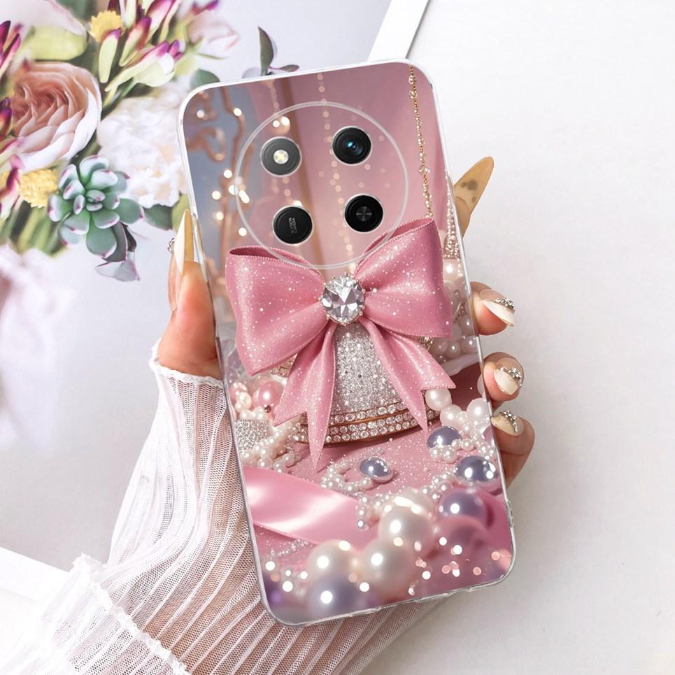 Flower Butterfly Bow Pattern Casing For Honor X9C Magic 7 Lite Back Cover Clear Soft Silicone Phone Case For Huawei X60 Pro
