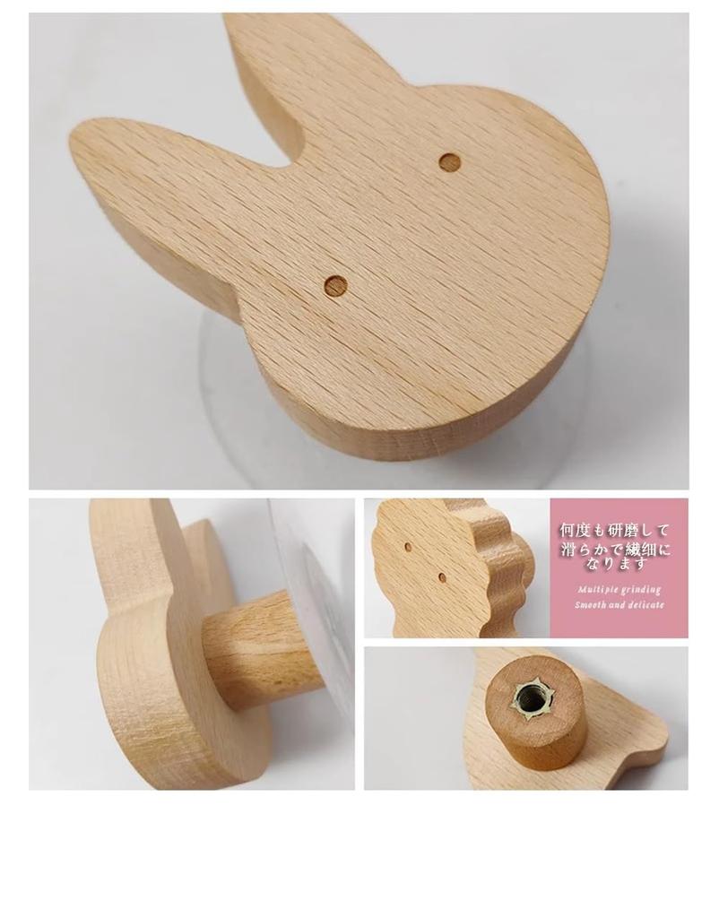 ZATAO Wall Perforated Screw Door Antique for Wall Set of 6 Hooks, Self-Adhesive, Board, Mount, Handle, Wooden, Cute, Clothes, Hats, Bags, Kitchen,