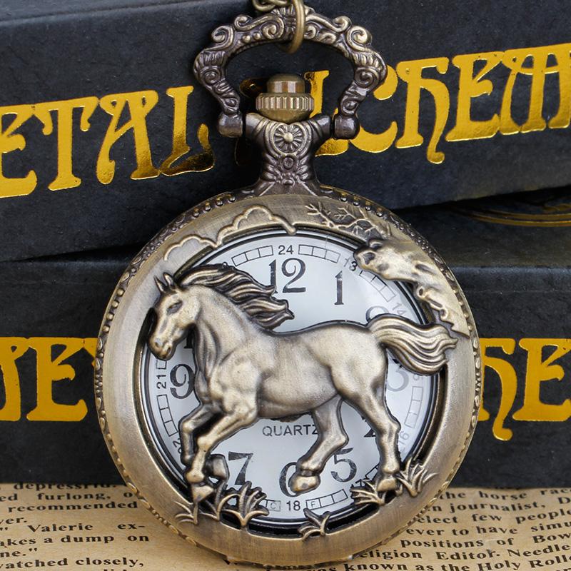 

Vintage Animal Hollow Carved Necklace Pendant Pocket Watch Necklace Pendant Timing Accessory Pendant Best Gifts for Women