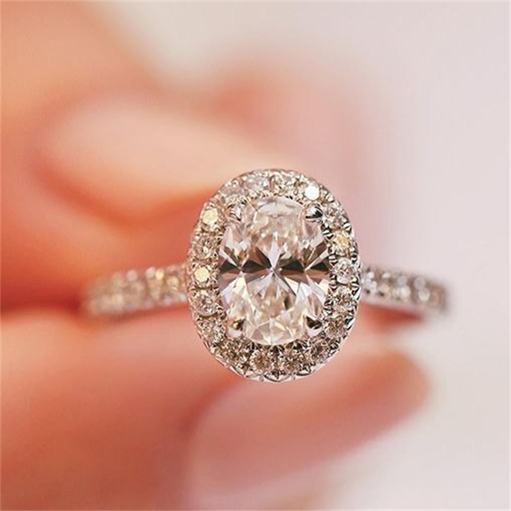 Fashion copper Color Rhinestone Crystal Rings For Women Full Crystal Zircon Statement Rings Wedding Engagement Jewelry Gifts