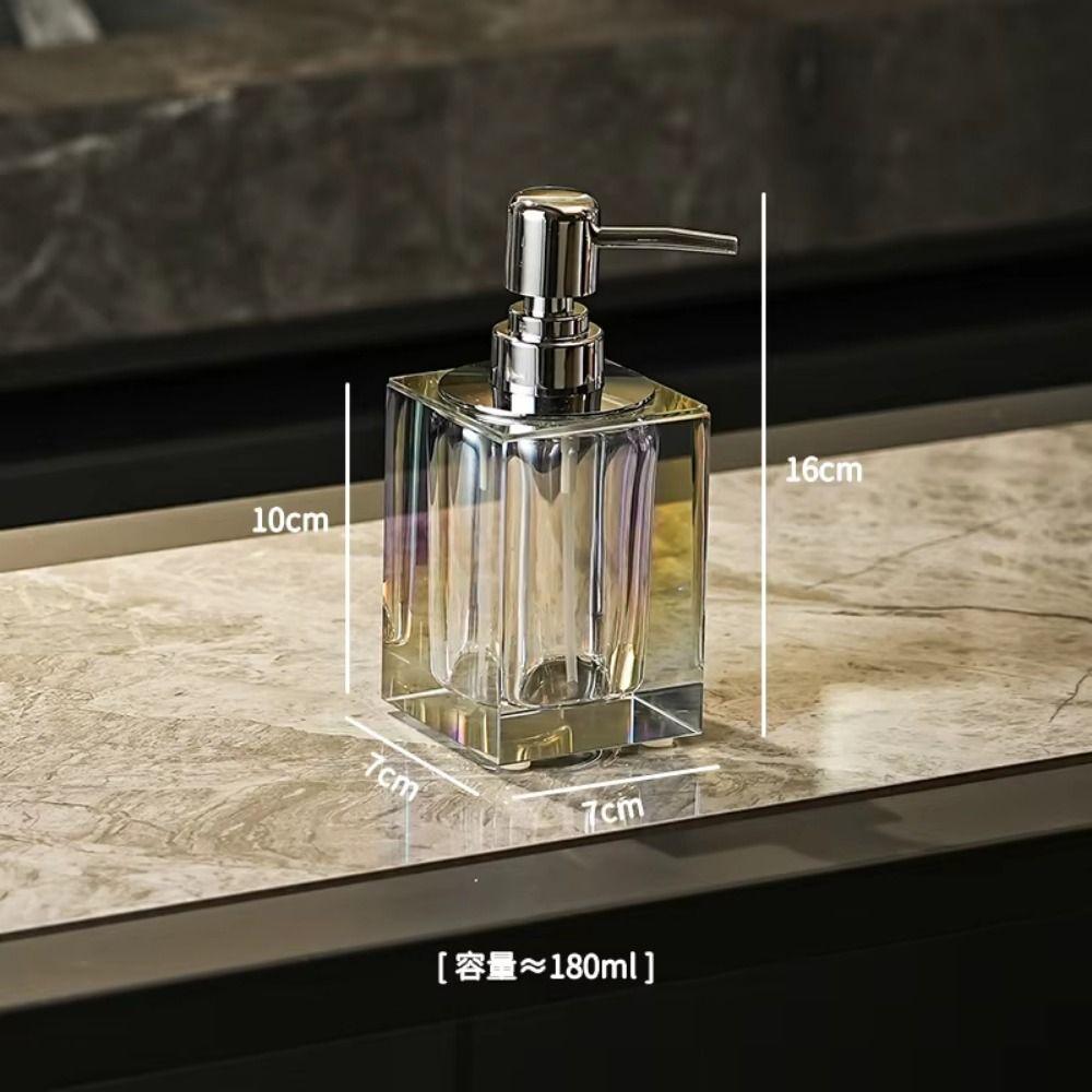 Clear Crystal Lotion Bottle Press Type Liquid Soap Container Hand Sanitizer Dispenser Toilet
