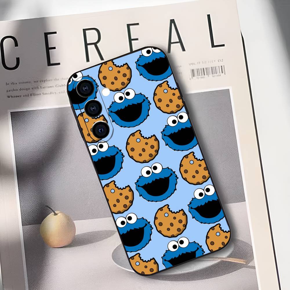 C-Cookies Monster Cartoon Phone Case For Samsung Galaxy A73,A72,A71,A70,A53,A52,A51,Others Soft Black Cover
