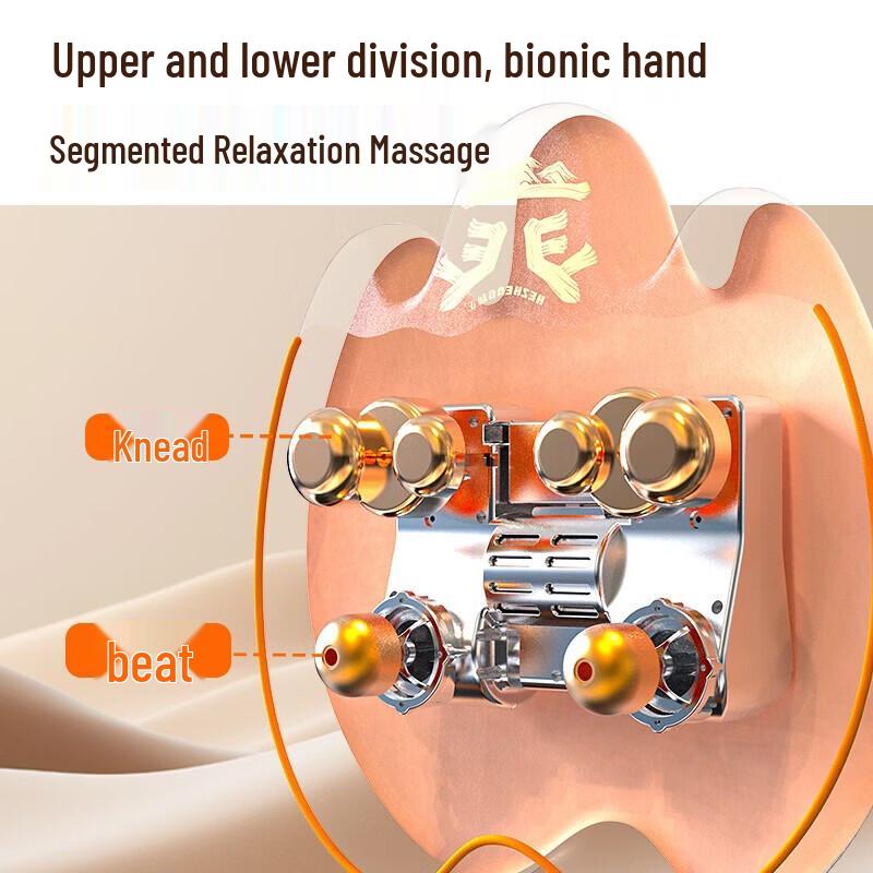HEZHENG Draagbare Verwarmde Lendenrug Massager CN-stekker (adapter meegeleverd)