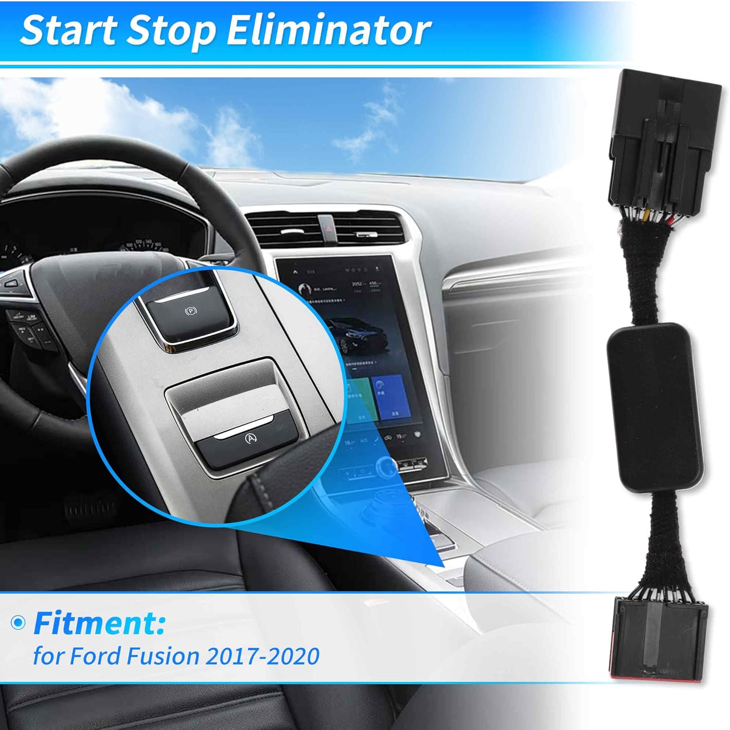 

ACROPIX Устранитель системы Auto Start Stop для Ford Fusion 2017-2020 Отключение Auto Start Stop Устранитель системы Старт-Стоп на холостом ходу