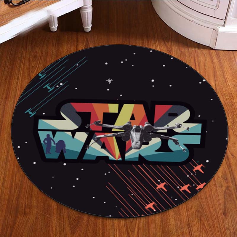 

Aztec Calendar-Star Wars Round Rug Science Fiction Movie Rug Round Mat Room Decoration Area Rug 40x120cm