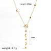 Cross-border Minority Design Diamond-encrusted Stainless Steel Women's Necklace Star Moon Bamboo Long Sweater Chain 18k