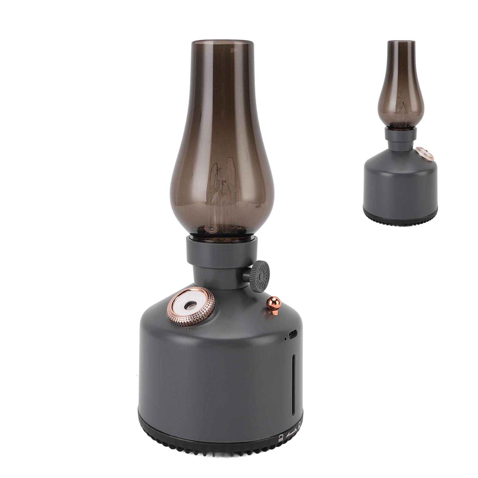 Vintage petrolejová lampa Zvlhčovač vzduchu Kapacita 260 ml Tichý zvlhčovač se 2 režimy mlhy Plynulé stmívání Noční světlo pro domácí ložnici