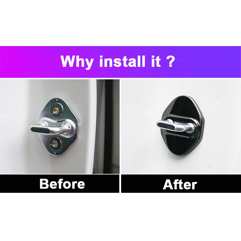 Stainless Car-Styling Car Door Lock Protection Cover Case For Honda Accord X 10th 2018    2022 Hybrid Accessories