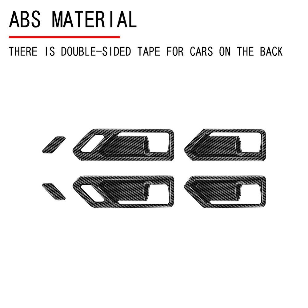 Inner Door Bezel Handle Frame Cover ABS Construction 6-piece Set Precise Fit No Modification Interior Scratch Protection