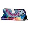 Pattern Printing Leather Wallet Phone Case for iPhone 15,Drop-proof Phone Stand Cover