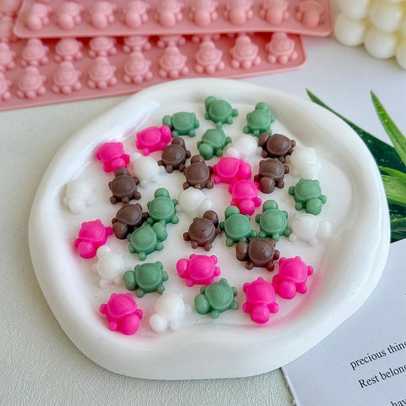 Mini-Schildkröte Schokoladen-Silikonform Schildkröten-Süßigkeiten Gummibärchen Eiswürfelform Tier-Gelee Wachs Harzform Für Kuchen Cupcake Dekoration