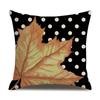 Thanksgiving Linen Pillowcase Autumn Pumpkin Print Pillow Cushion Cover
