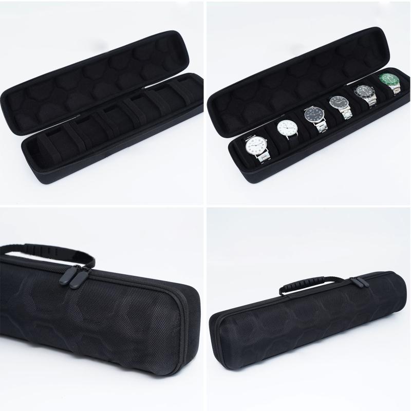 Watch Roll Travel for Case Organizer for 6 Slot Watches Storage for Case Display Portable Holder Bag for Trave Backpack