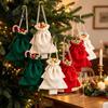 Christmas Gift Bags Tree Drawstring Presents Bag, Reusable Plush Wrapping Pouch, Party Supplies Shaped Holiday Favors Bag for Candy, Goody,