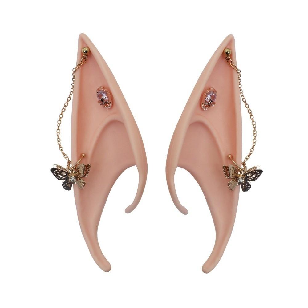 1pair Cross False Ears with Earring Ear Cuff Jewelry Cute Elf Ears  Role Play