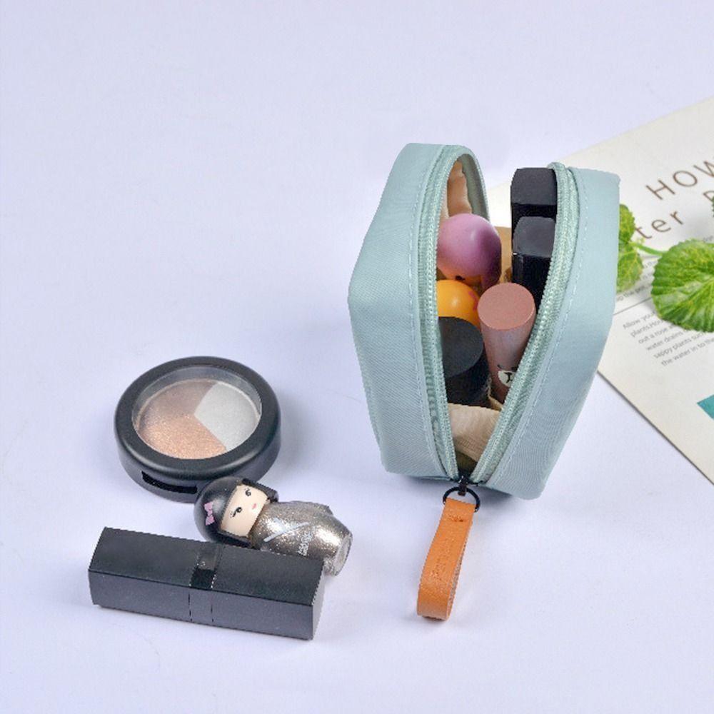 Borsa cosmetica multifunzione alla moda, borsa rossa portatile a bocca piccola, contenitore per la casa, portamonete, casa