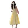 French Temperament Sleeveless Vest Dress Light Yellow Women's Summer Dopamine Sweet Age-reducing A-word Long Skirt