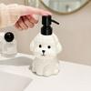 400ML Keramik Hundeseifenspender mit Kunststoffpumpe Welpenform Nachfüllbar Flüssig Hand