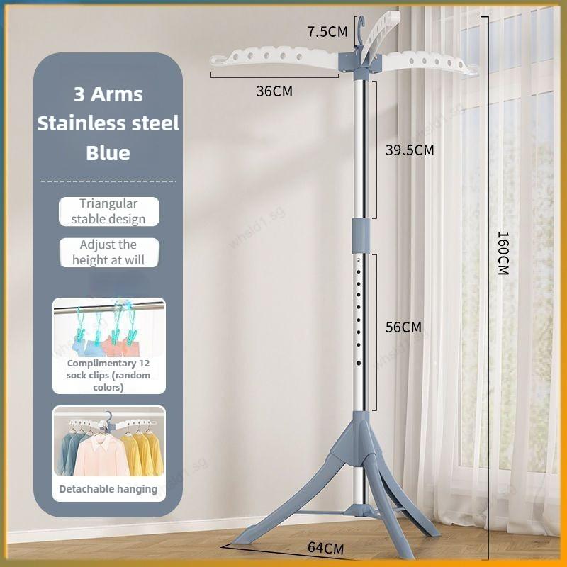Household Foldable Floor Drying Rack Multifunctional Indoor Balcony Drying Rack Detachable Baby Children Clothes Hanger