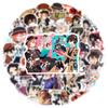 50pcs Bungo Stray Dogs Stickers Reusable Decor For Laptop Trolley Case Graffiti