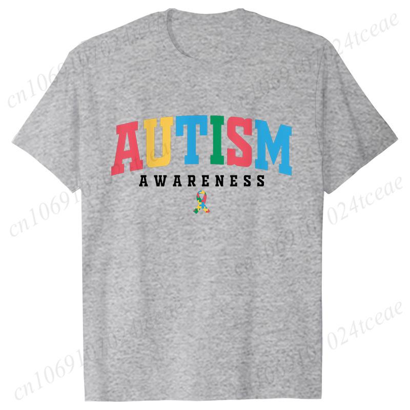 Autism Awareness T-shirts for Women Clothing Retro Autism Awareness Month Shirts Female T-Shirt Harajuku Graphic Y2k Tops