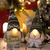 Swedish Gnome Tomte Ornament with Light Long Hat Cute Christmas Dwarf Decoration for Holiday Home Thanksgiving Female