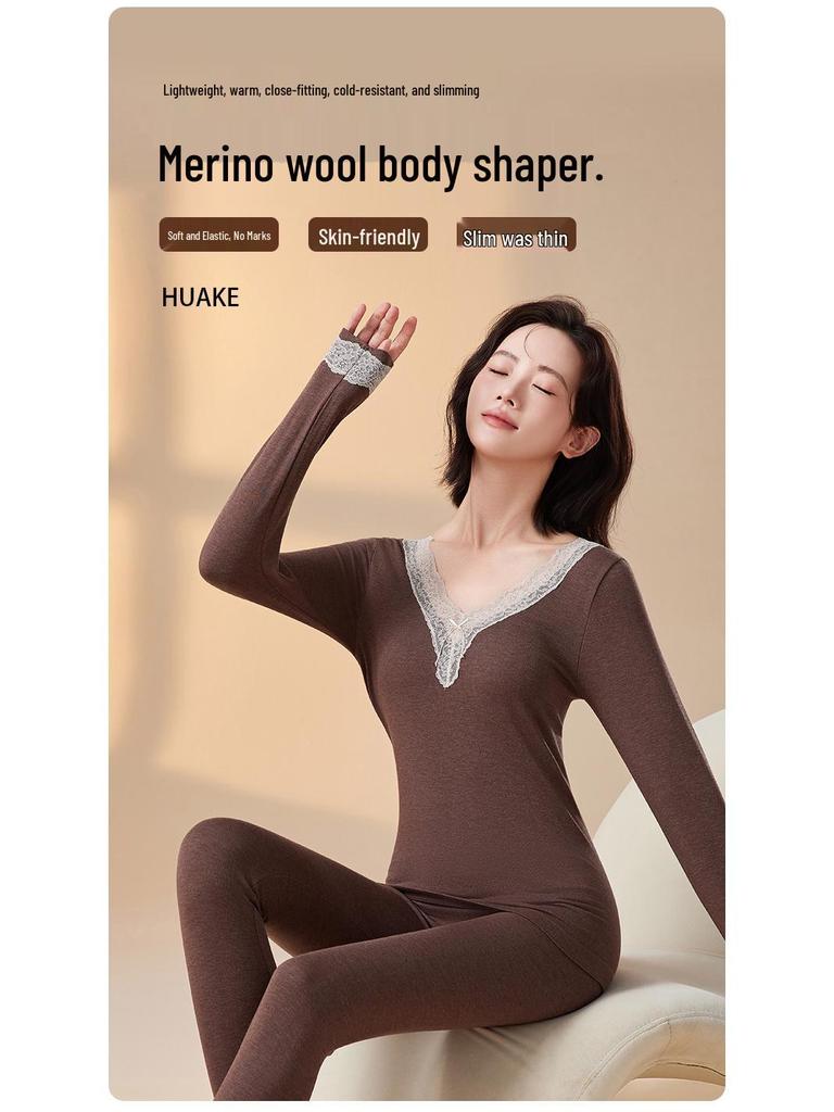2025 Women's Seamless Thermal Body Shaping Set: Warm, Versatile Base Layer for Autumn/Winter