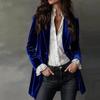 2025 Women's Retro Velvet Cardigan Slim Fit Long Sleeve Suit