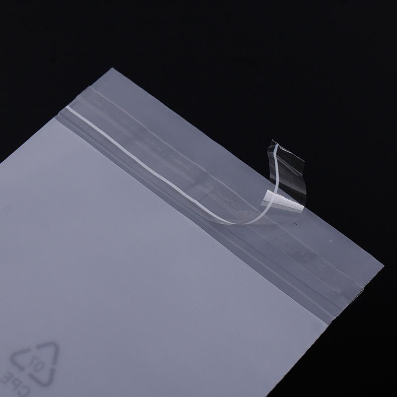 White Translucent Packaging Plastic Bag Remote Control Charger Dust Proof Film Sack Product Data Cable Storage CPE Frosted Self-adhesive Pouchs