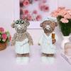 New Christmas Tide Cow Statue Bath Towel Champagne Cow Home Desktop Decoration Ornament Resin Handicraft