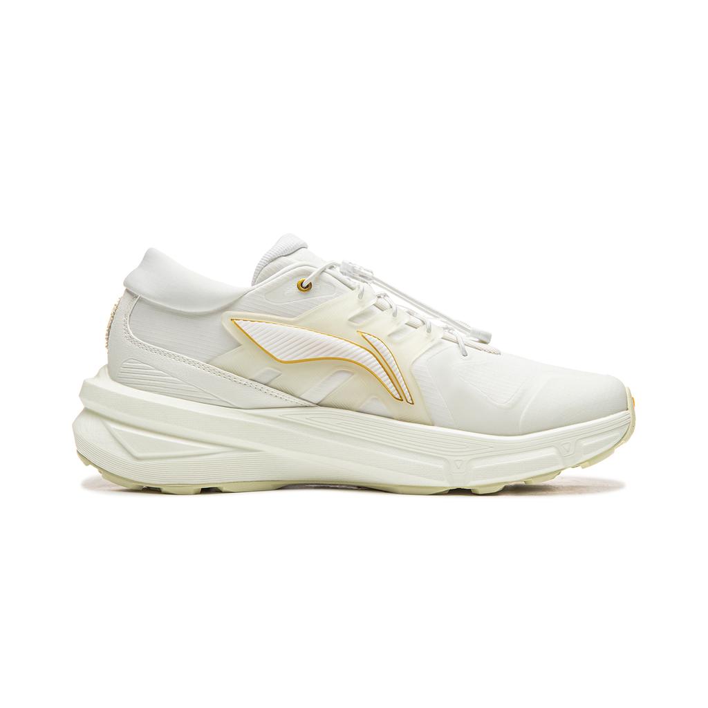 Li Ning Cushioning Slip Resistant Abrasion Resistant Low top Casual Shoes Unisex White AGLV257-1