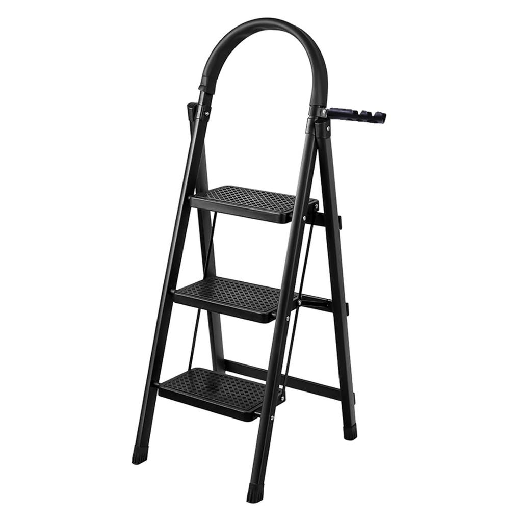 3 Step Folding Heavy Duty Stepladder Lightweight Step Stool Collapsible Folding Step Stool for Adults Household Outdoor Indoor