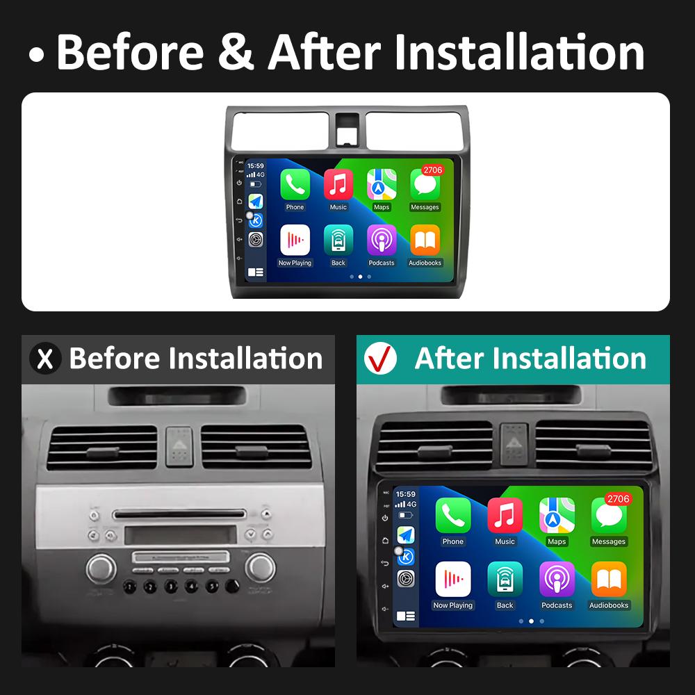 For Suzuki Swift 2003 2004 2005 2006 - 2010 Android Intelligent System Wireless Carplay DSP Stereo Autoradio Auto Tools No 2 Din