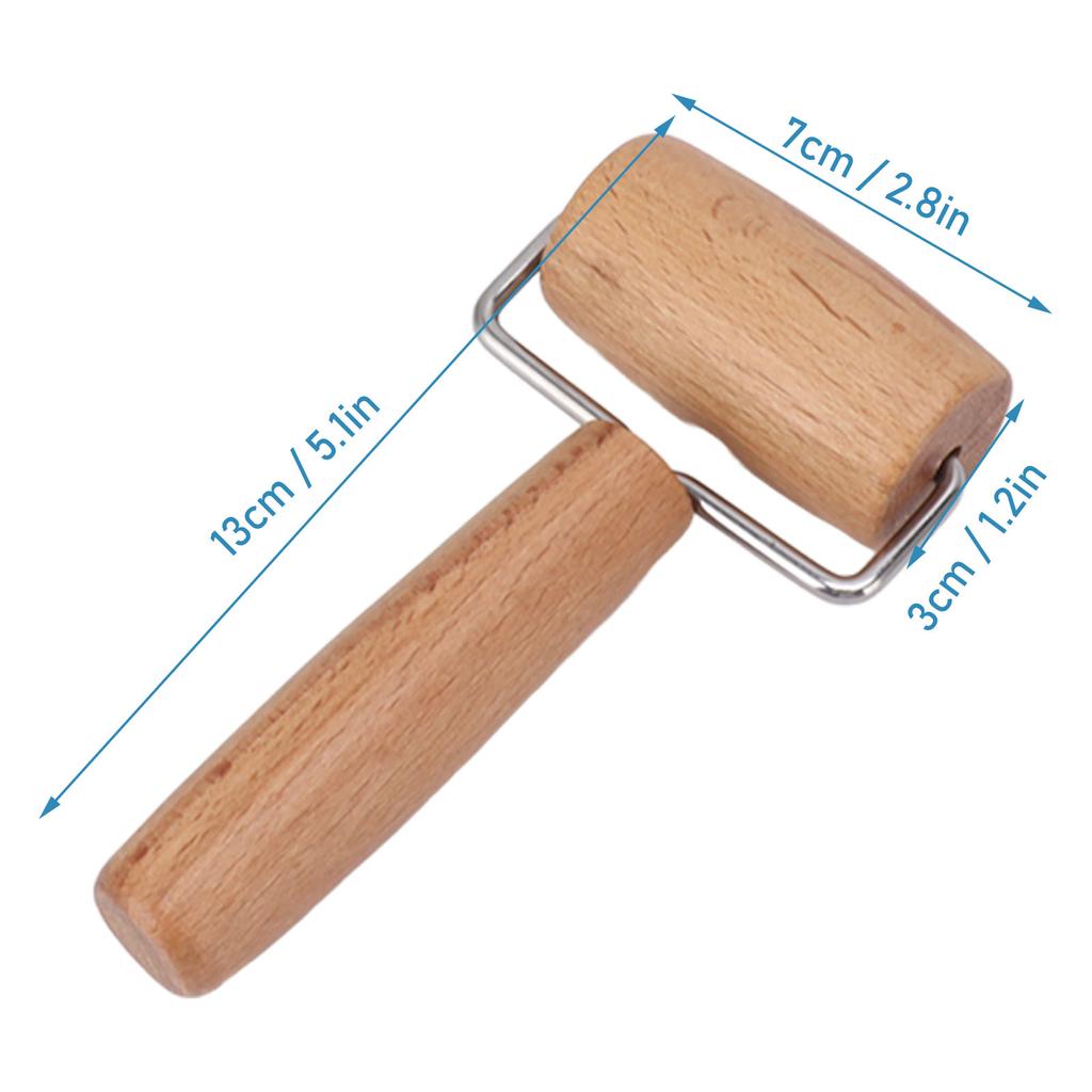 Small Dough Baker Roller Small Wooden Rolling Pin Non Stick for Pizza Baking Home Kitchen Utensils Pizza Roller