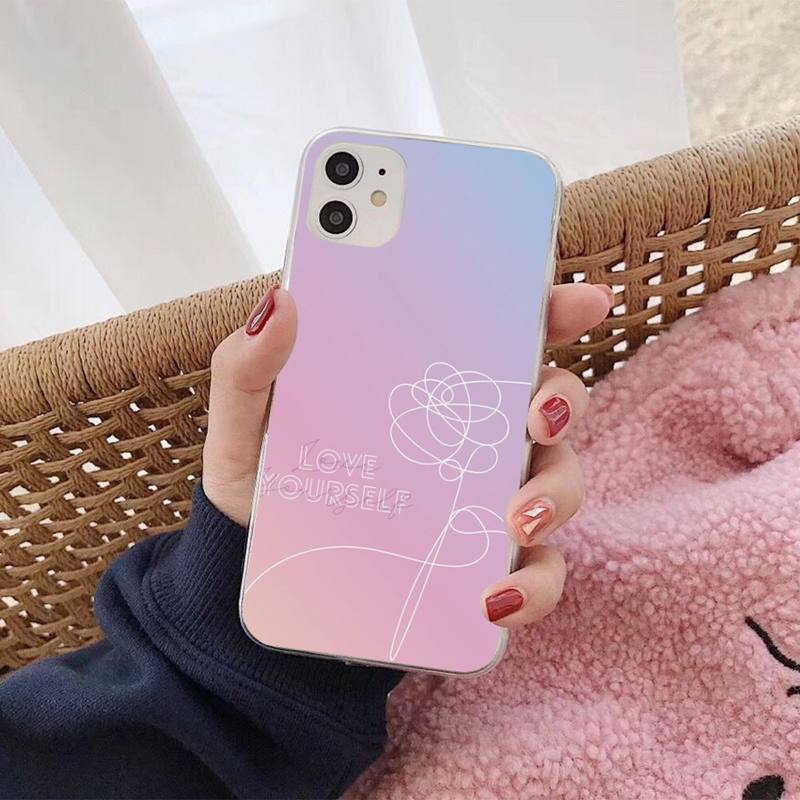 Cute Love Yourself Phone Case for iPhone 11 12 13 Mini Pro XS MAX 8 7 6 6S Plus X 5S SE 2020 XR Cover