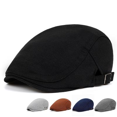 Casquette de gavroche respirante à dessus plat Casquette de béret en lierre Casquette de conduite en coton réglable Gatsby pour hommes Chapeaux plats